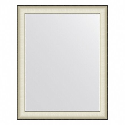 Зеркало в багетной раме Evoform белая кожа с хромом 78 мм 78х98 см в Казани 