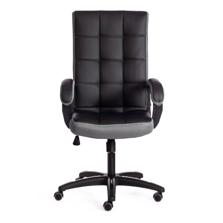 Кресло компьютерное TC искусственная кожа чёрное с серым 61х47х126 см в Казани 