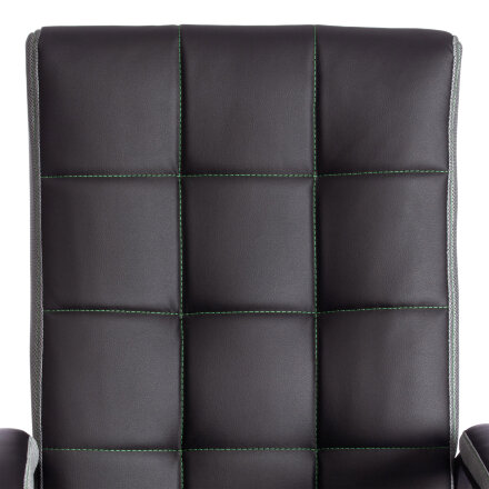Кресло компьютерное TC искусственная кожа чёрное с серым 61х47х126 см в Казани 