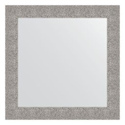 Зеркало в багетной раме Evoform чеканка серебряная 90 мм 80х80 см