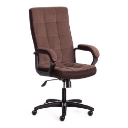 Кресло компьютерное TC флок коричневое 61х47х126 см
