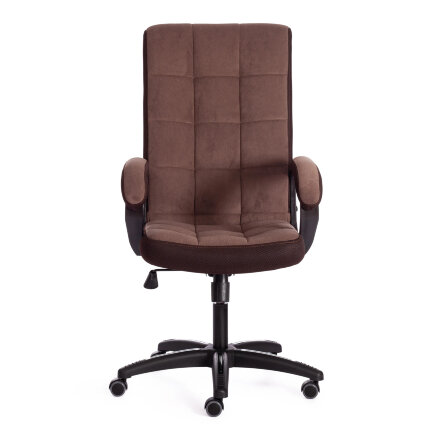 Кресло компьютерное TC флок коричневое 61х47х126 см в Казани 