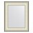 Зеркало в багетной раме Evoform белая кожа с хромом 78 мм 44х54 см в Казани 