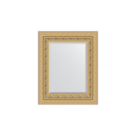 Зеркало с фацетом в багетной раме Evoform сусальное золото 80 мм 45х55 см в Казани 