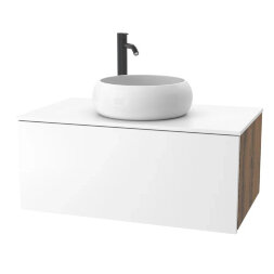 Тумба для ванной комнаты ЗОВ Кито под столешницу аттик/белый мат 70