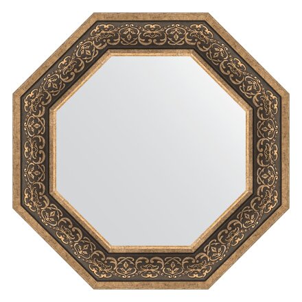 Зеркало в багетной раме Evoform вензель серебряный 101 мм 64x64 см в Казани 