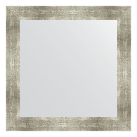 Зеркало в багетной раме Evoform алюминий 90 мм 80х80 см в Казани 