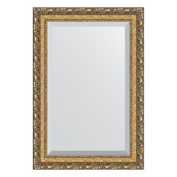 Зеркало с фацетом в багетной раме Evoform виньетка бронзовая 85 мм 65х95 см