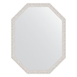 Зеркало в багетной раме Evoform чеканка белая 46 мм 68x88 см