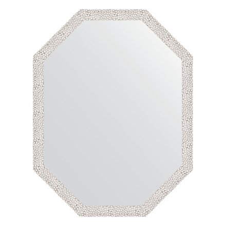 Зеркало в багетной раме Evoform чеканка белая 46 мм 68x88 см в Казани 