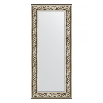 Зеркало с фацетом в багетной раме Evoform барокко серебро 106 мм 65х150 см в Казани 