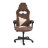 Кресло компьютерное ТС 67х49х142 см флок коричневый/бежевый в Казани 