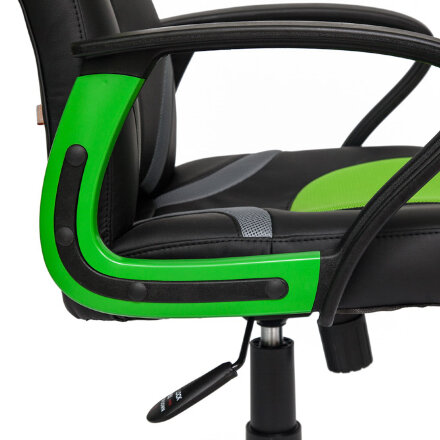 Кресло компьютерное TC до 120 кг 135х60х44 см черно-зеленый в Казани 