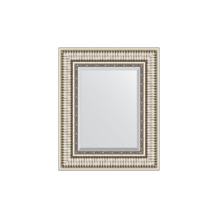 Зеркало с фацетом в багетной раме Evoform серебряный акведук 93 мм 47х57 см в Казани 