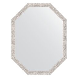 Зеркало в багетной раме Evoform мозаика хром 46 мм 68x88 см