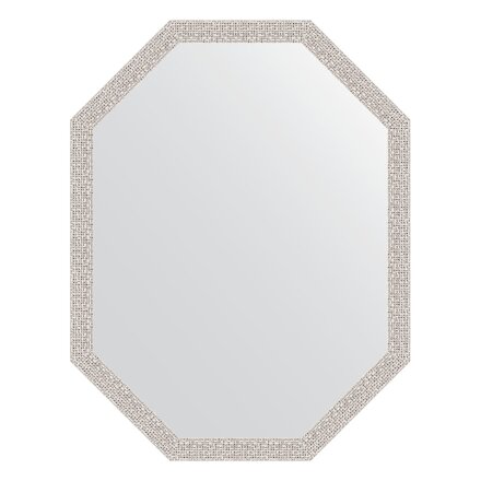 Зеркало в багетной раме Evoform мозаика хром 46 мм 68x88 см в Казани 