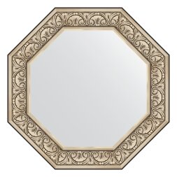 Зеркало в багетной раме Evoform барокко серебро 106 мм 75x75 см