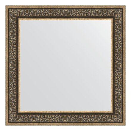 Зеркало в багетной раме Evoform вензель серебряный 101 мм 83х83 см в Казани 