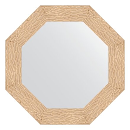 Зеркало в багетной раме Evoform золотые дюны 90 мм 66,6х66,6 см в Казани 