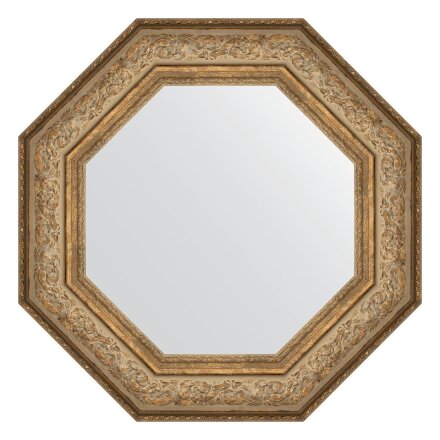 Зеркало в багетной раме Evoform виньетка античная бронза 109 мм 65x65 см в Казани 