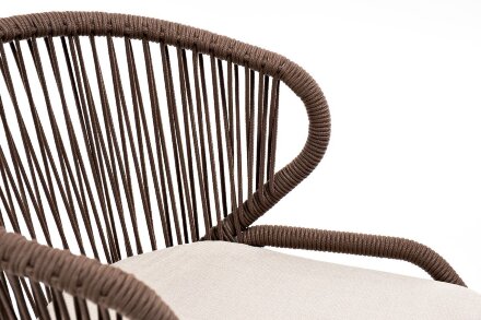 Плетеный стул из роупа Милан коричнево-бежевый в Казани 