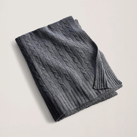 Cable Cashmere Modern Charcoal Плед в Казани 