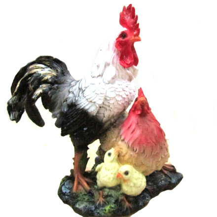 Фигура садовая Петух с цыплятами н26.l24 Тпк полиформ в Казани 