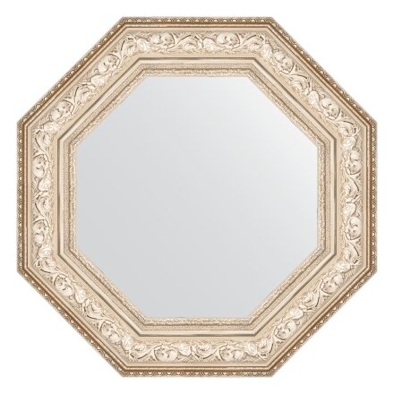 Зеркало в багетной раме Evoform виньетка серебро 109 мм 65x65 см в Казани 