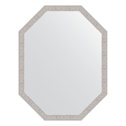 Зеркало в багетной раме Evoform волна алюминий 46 мм 68x88 см в Казани 
