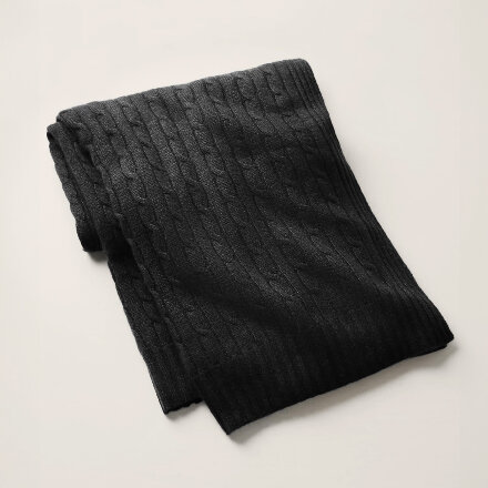 Cable Cashmere Midnight Black Плед в Казани 