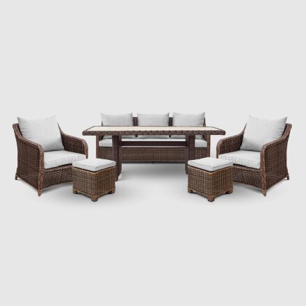 Комплект мебели Yuhang коричневый с серым 6 предметов в Казани 