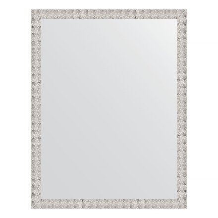 Зеркало в багетной раме Evoform мозаика хром 46 мм 71х91 см в Казани 