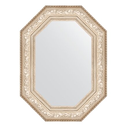 Зеркало в багетной раме Evoform виньетка серебро 109 мм 60x80 см в Казани 