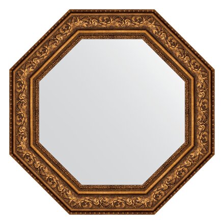 Зеркало в багетной раме Evoform виньетка состаренная бронза 109 мм 75x75 см в Казани 