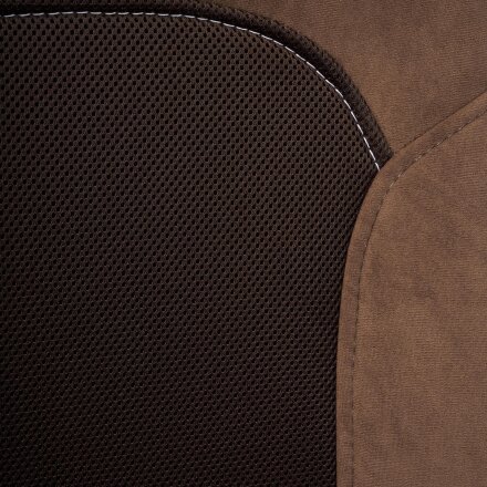 Кресло компьютерное TC Parma флок/ткань коричневый в Казани 