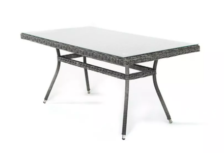 Обеденный стол из искусственного ротанга Латте 160 grey в Казани 