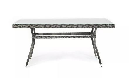 Обеденный стол из искусственного ротанга Латте 160 grey в Казани 