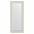 Зеркало с гравировкой в багетной раме Evoform белая кожа с хромом 78 мм 64х154 см в Казани 