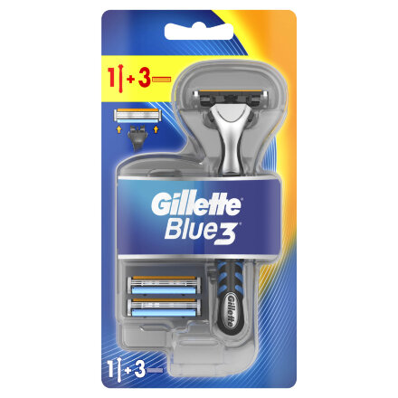 Мужская бритва Gillette Blue3, 3 кассеты, с 3 лезвиями, плавающая головка в Казани 