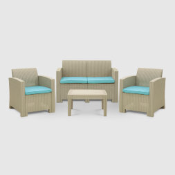 Комплект мебели LF стол+софа 2-х местная+2 кресла с подушками