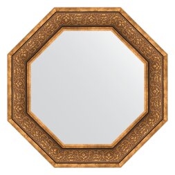 Зеркало в багетной раме Evoform вензель бронзовый 101 мм 69,4х69,4 см