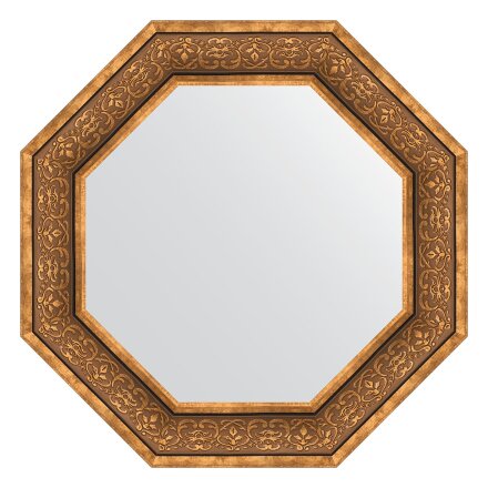 Зеркало в багетной раме Evoform вензель бронзовый 101 мм 69,4х69,4 см в Казани 