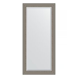 Зеркало с фацетом в багетной раме Evoform римское серебро 88 мм 76х166 см