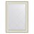 Зеркало с гравировкой в багетной раме Evoform белая кожа с хромом 78 мм 74х102 см в Казани 